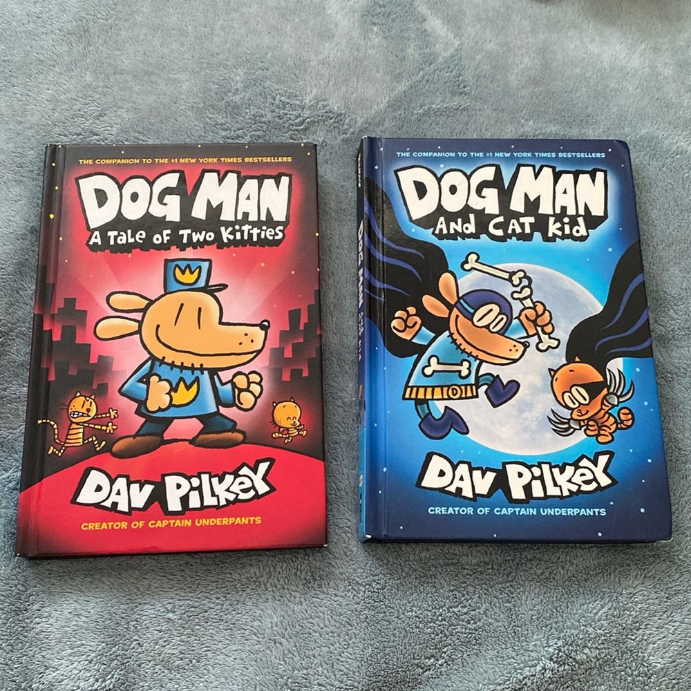 Dog Man Bundle of Two Hardcover Books Young Reader Series